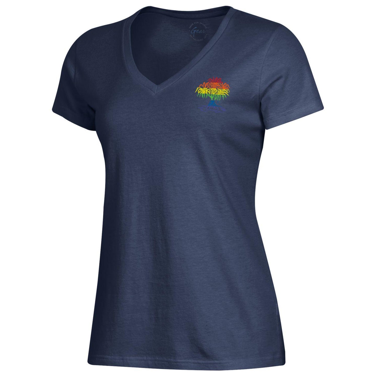 Women's Rainbow Hala Soft V-neck Tee