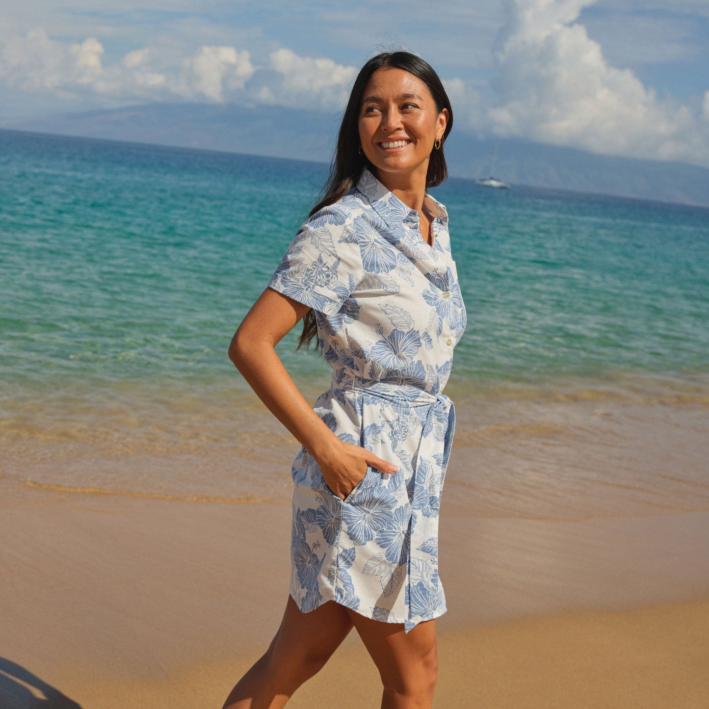 Women's Aloha Biscus Violet Dress