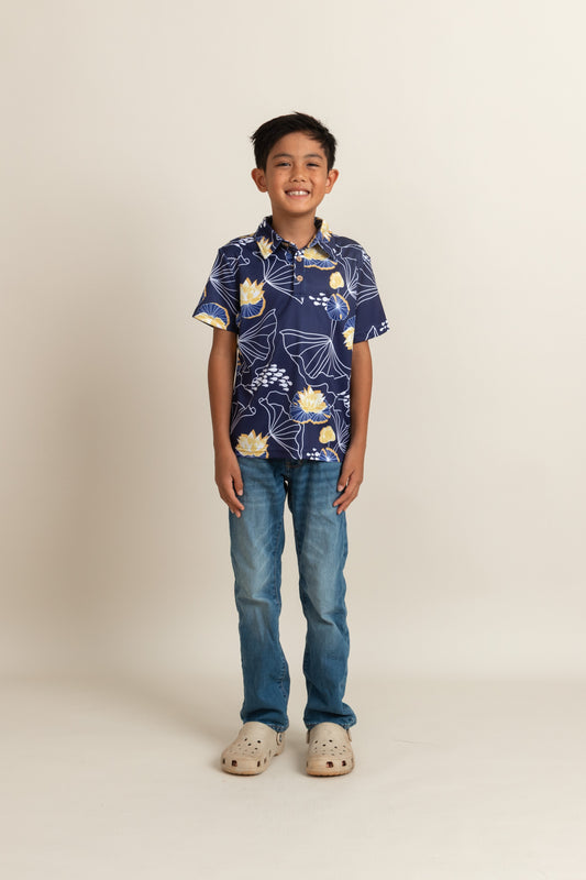 Youth Fighting Eel x Punahou Zakai Dry Fit Polo