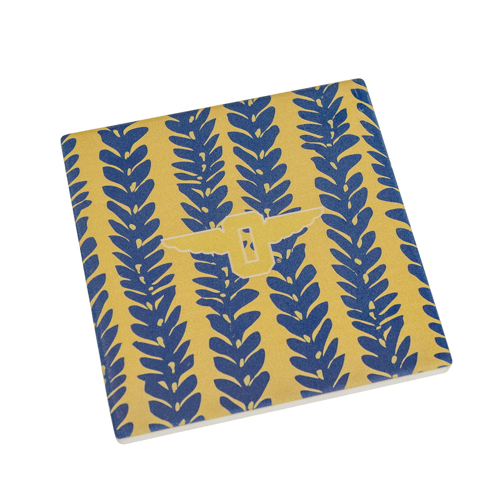 Vertical Lei Ceramic Coaster