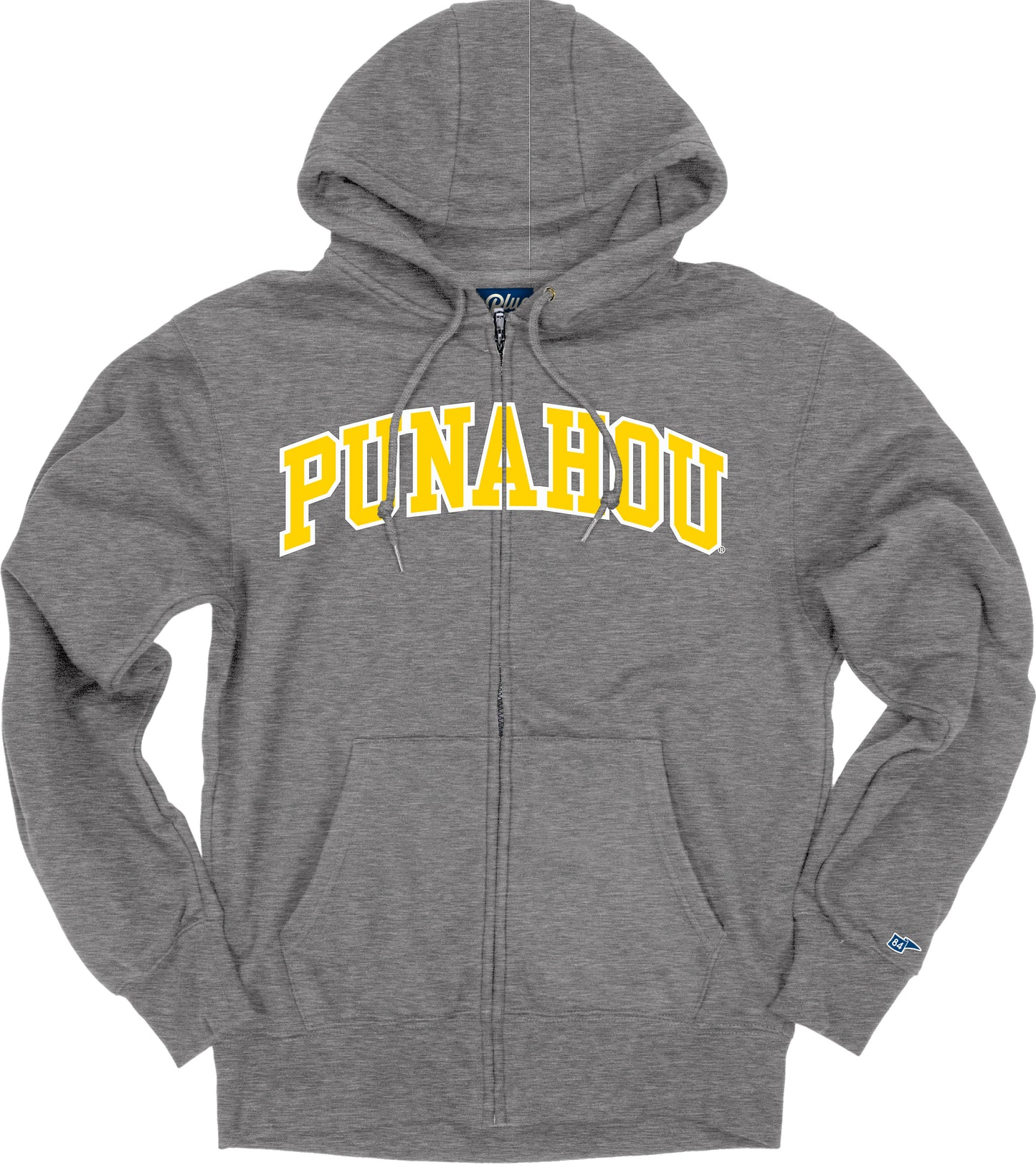 Punahou Graphite Twill Franklin Zip Hoodie