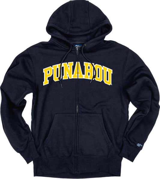 Punahou Navy Twill Franklin Zip Hoodie