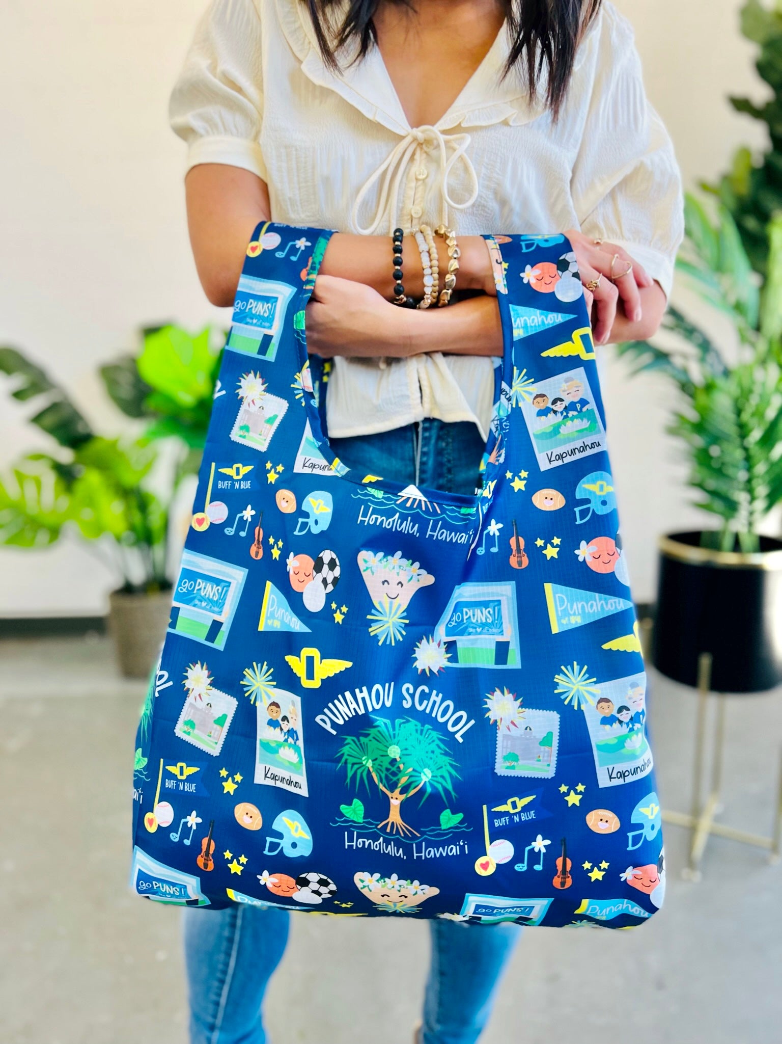 Reusable Recycling Bags - Green/Blue